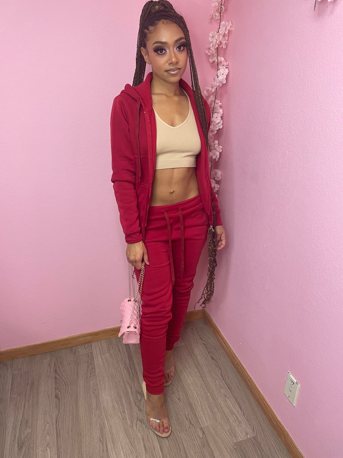 Make โEm Sweat Jogger Set - Red