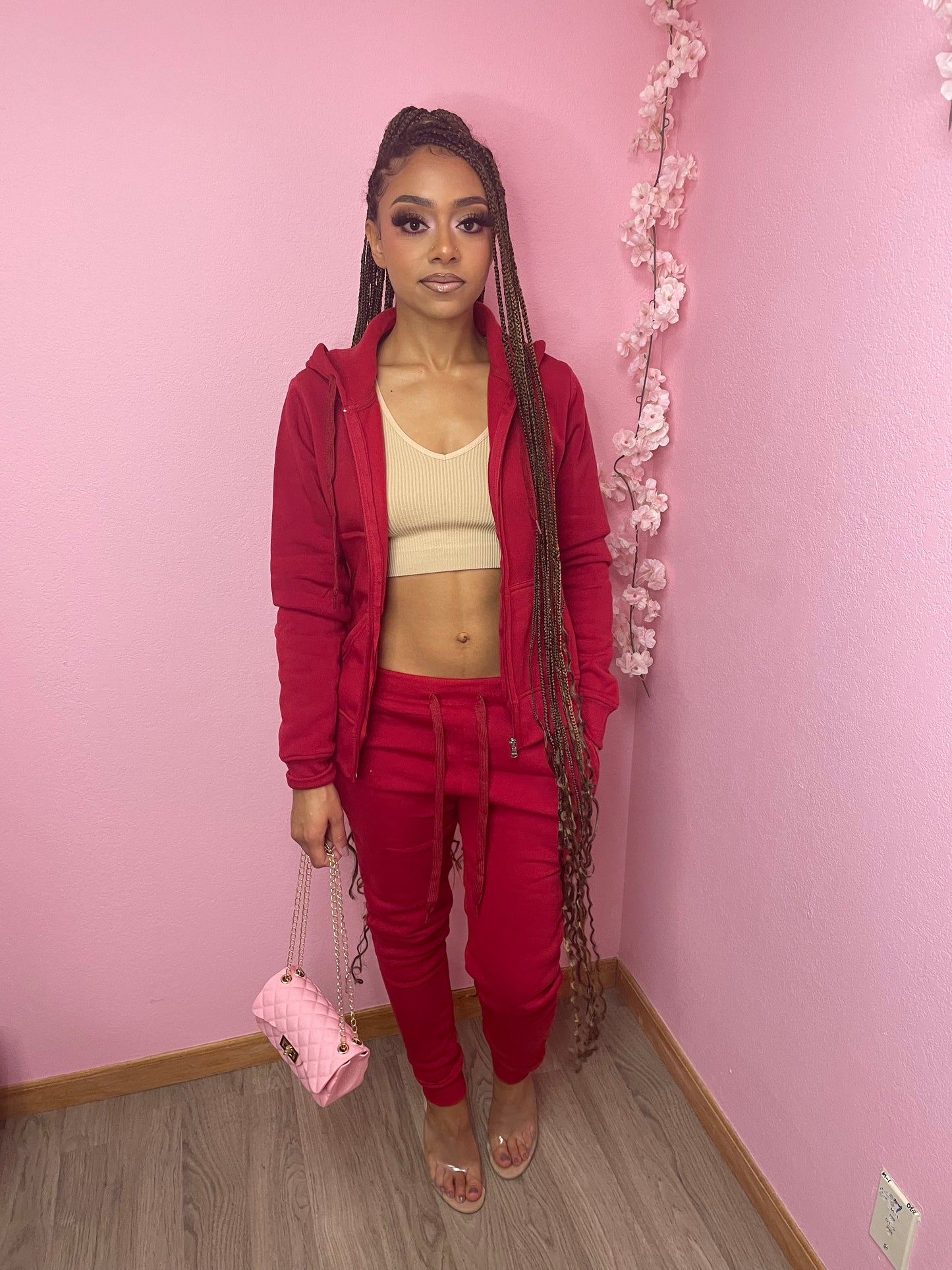 Make โEm Sweat Jogger Set - Red