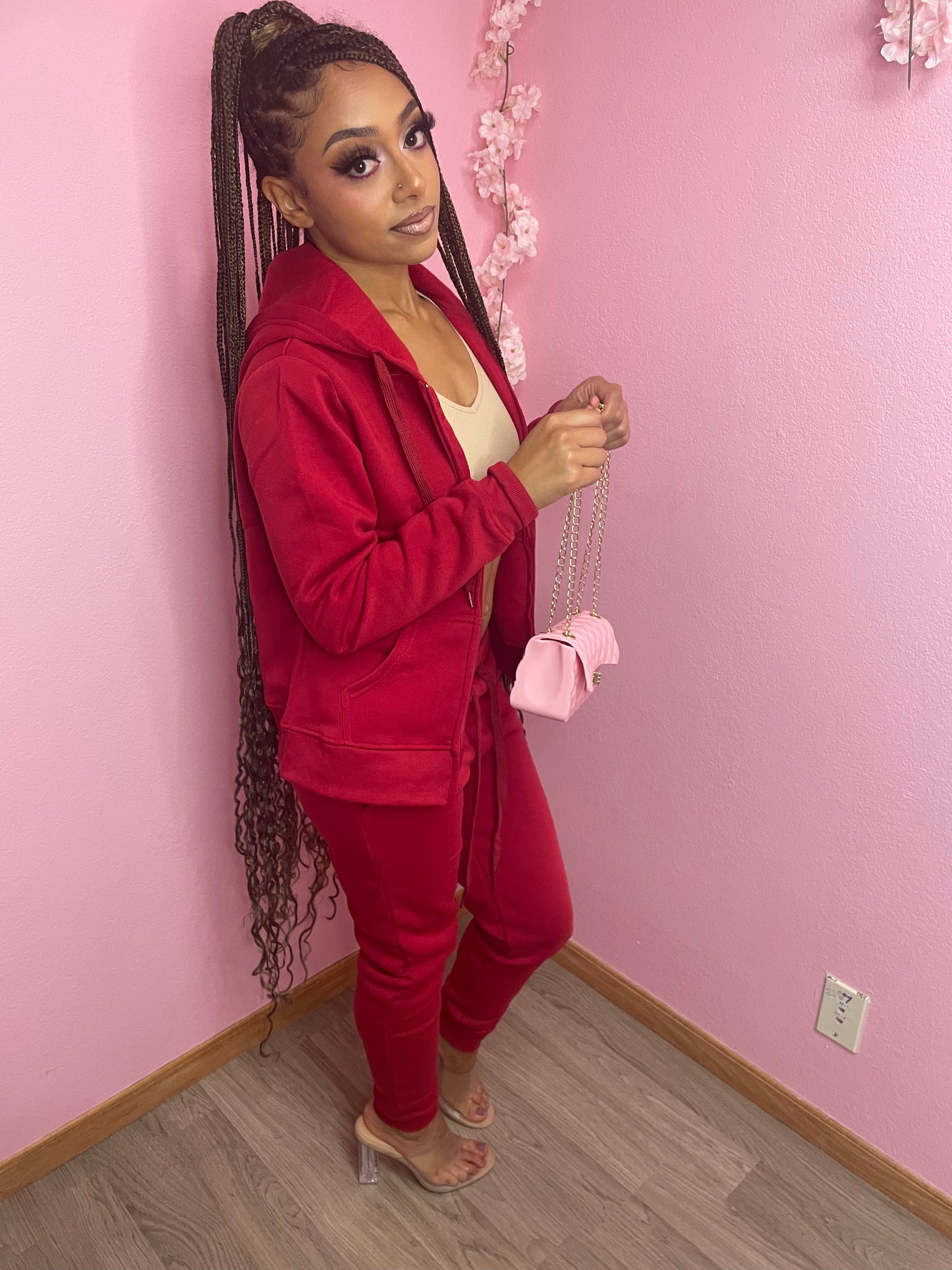 Make โEm Sweat Jogger Set - Red