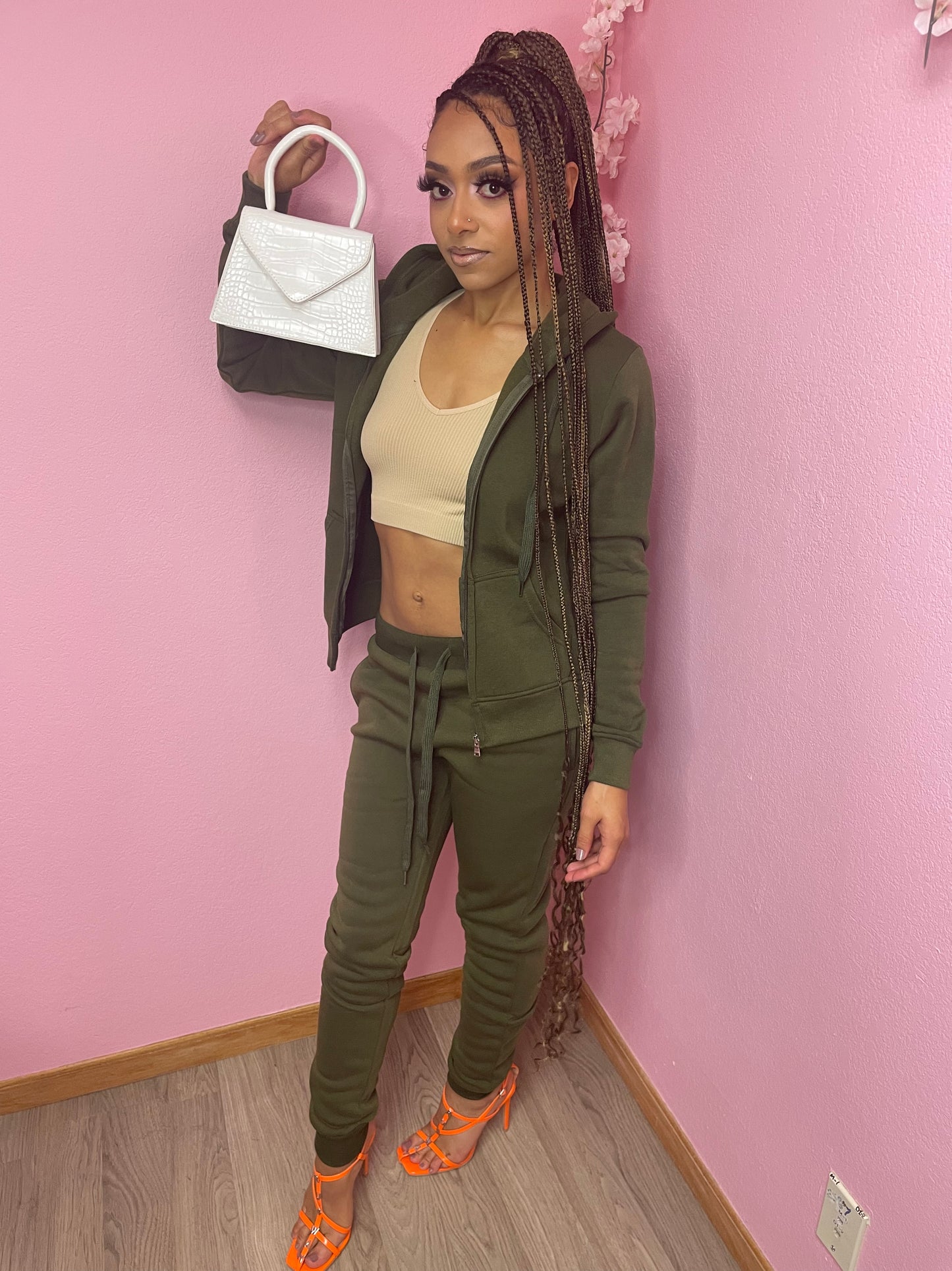 Make ‘Em Sweat Jogger Set - Olive