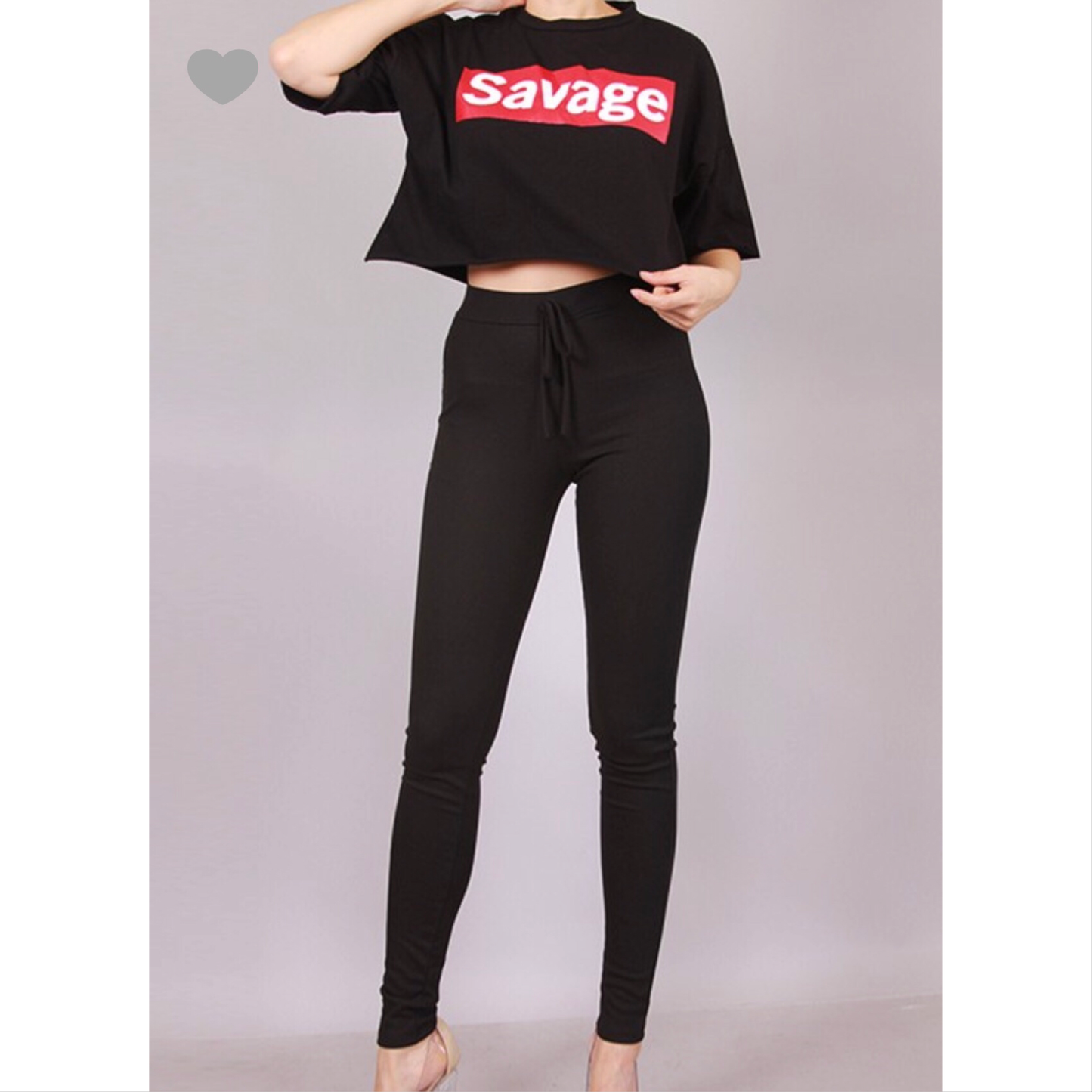 😻 Savage Oversized Cut Off Crop Top T-Shirt 😻