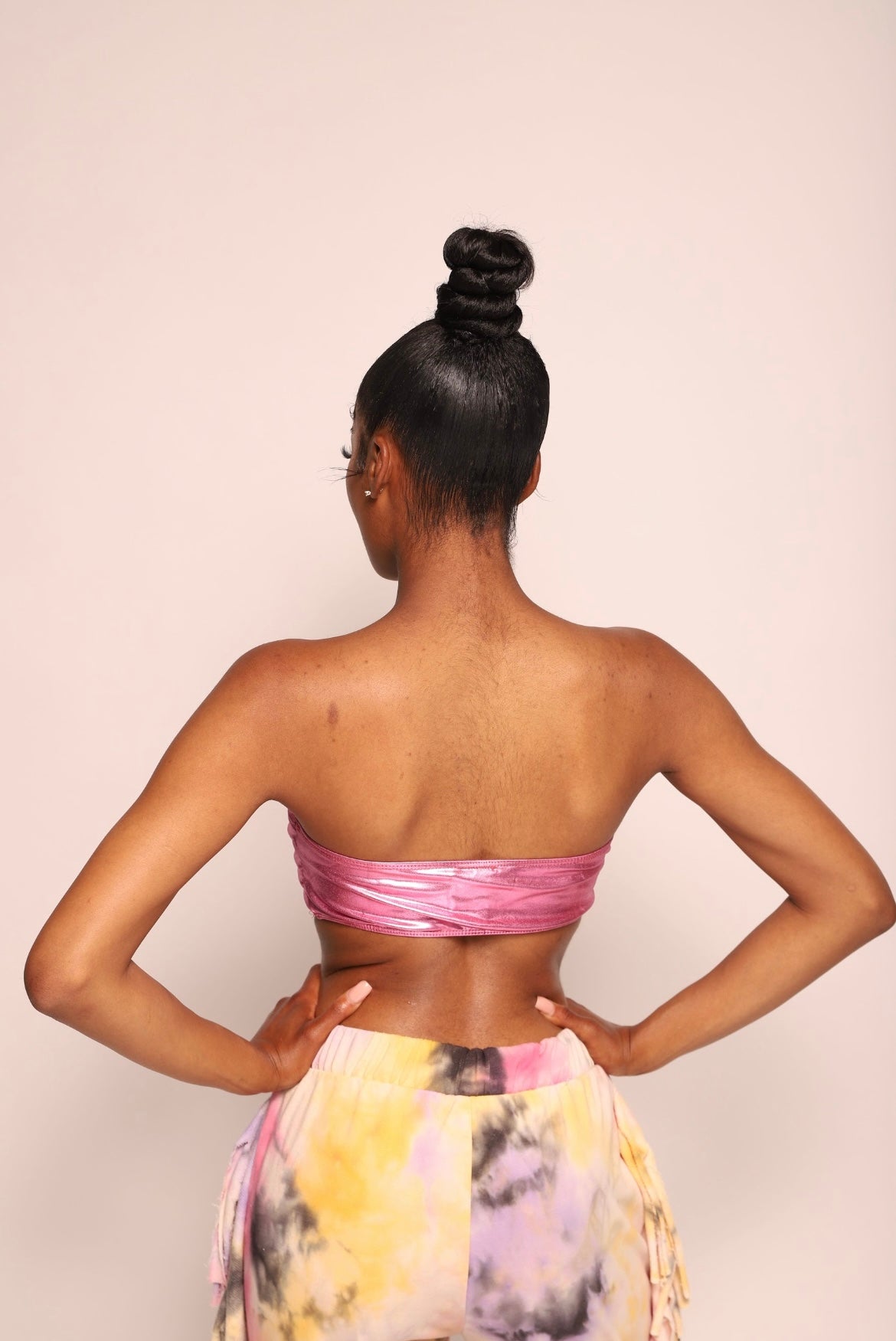 💗 Metallic Bandeau Top Pink 💗