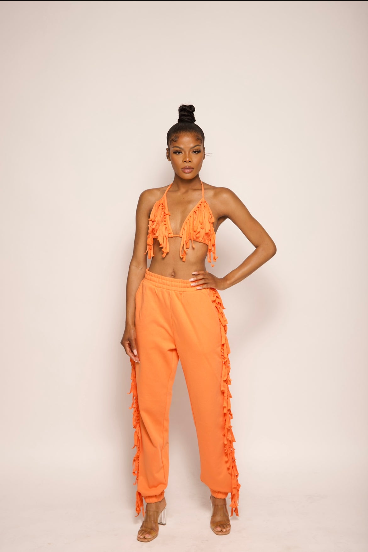 🧡 Fringe Two Piece Bra & Jogger Set 🧡