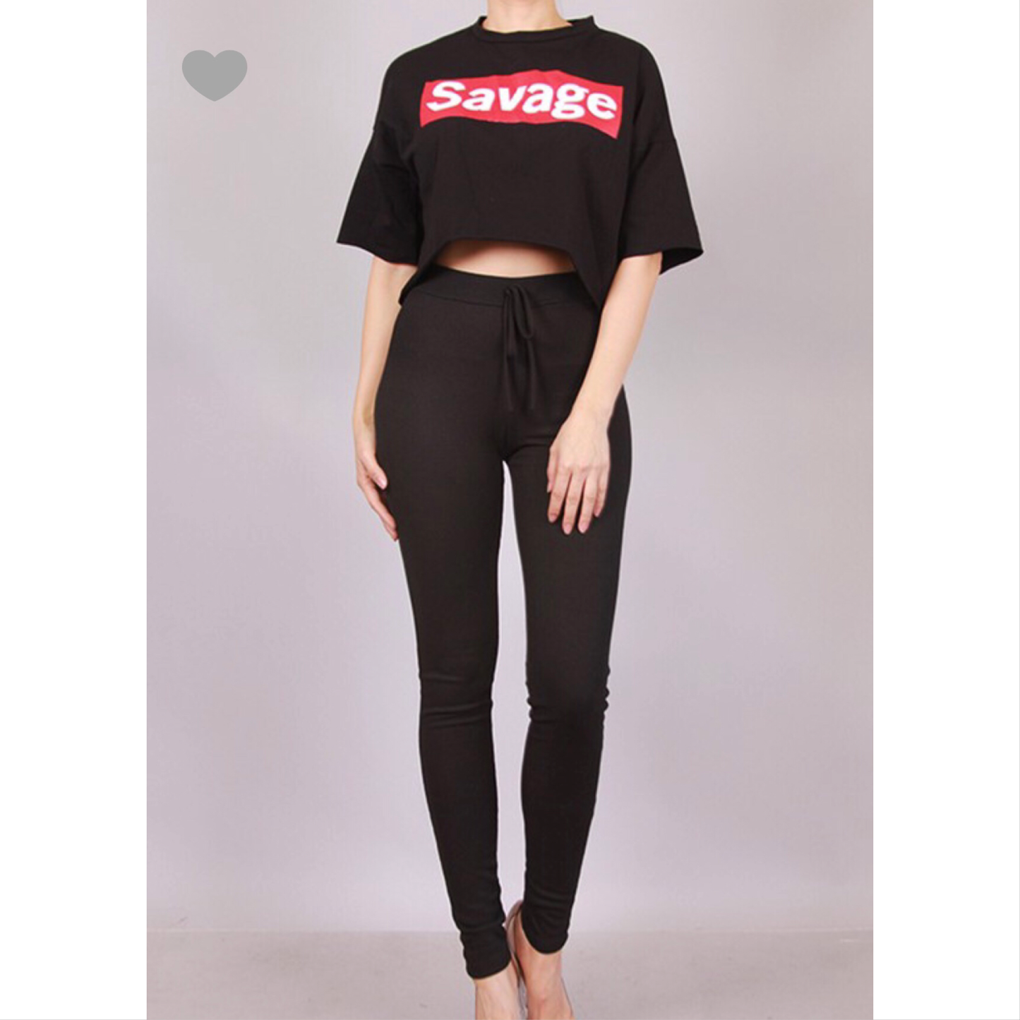 😻 Savage Oversized Cut Off Crop Top T-Shirt 😻